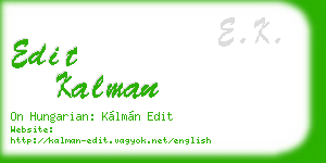 edit kalman business card